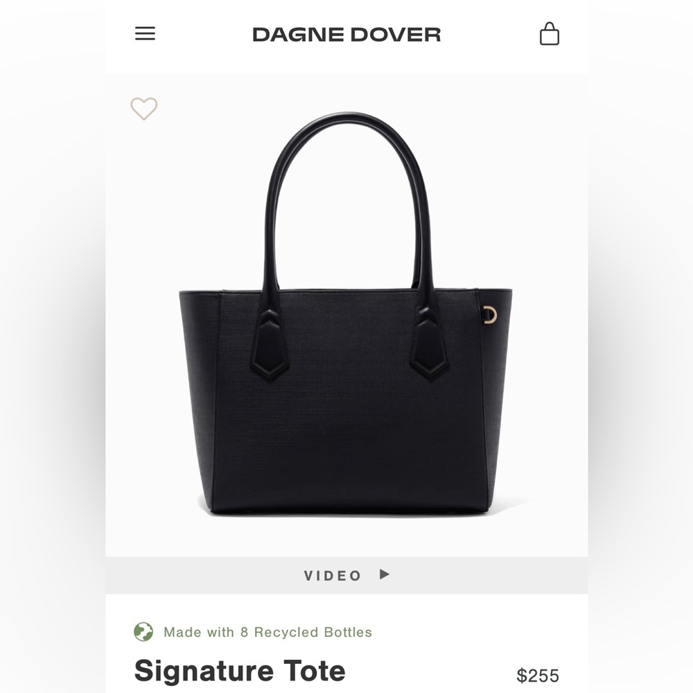 Dagne Dover Signature Tote in Onyx